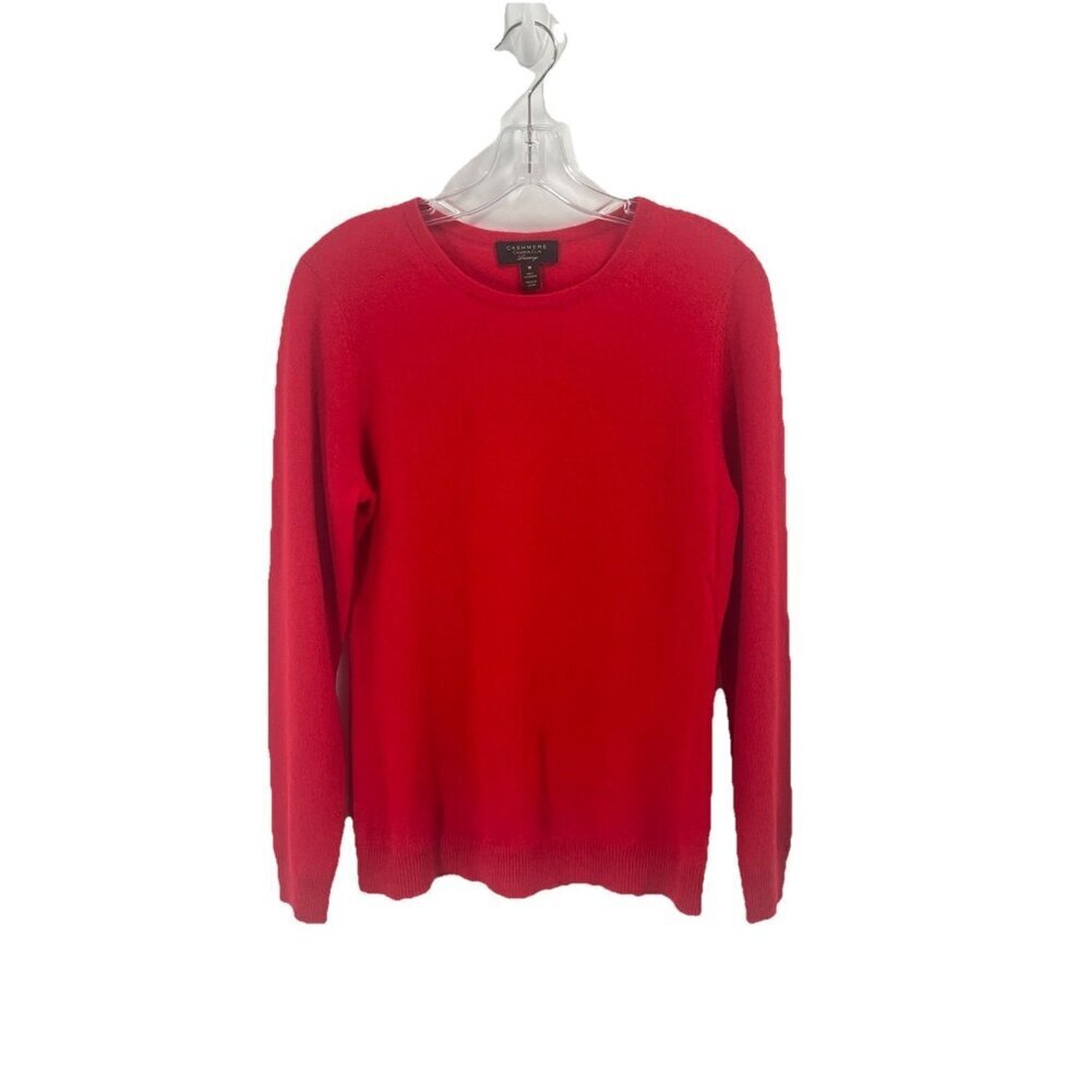 Charter Club Cashmere Sweater Red Crew Neck Old Money Preppy Sz M
